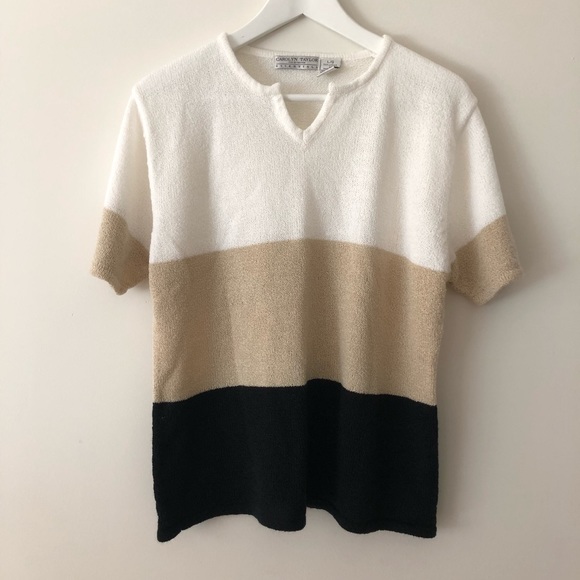 American Vintage Tops - vintage 90s Tri Colorblock Short sleeve Top